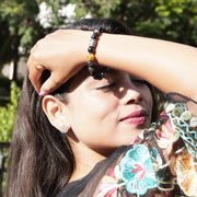 Silver Obsidian & Cat's Eye Bracelet : Protection & Insight